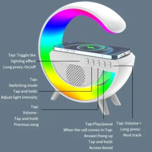 Smart Pro Bass – 3-in-1 RGB Lamp, Speaker & Wireless Charger